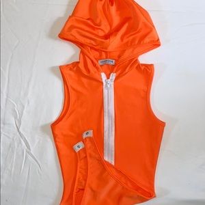 Neon orange body suit 🔥🔥🔥🔥